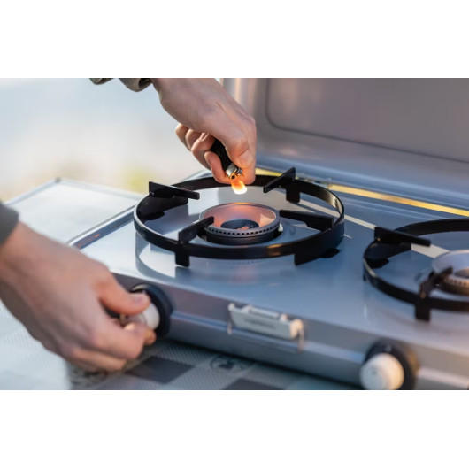 Kitchen 2 CV - Réchaud 2 feux pour le camping - briquet