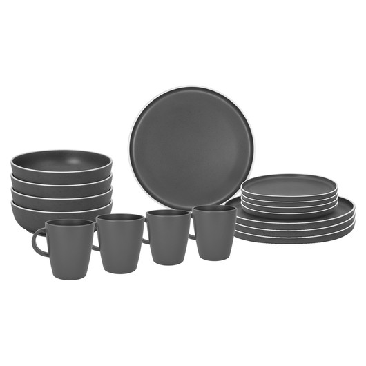 Service de table en mélamine 16 pièces pour le camping et l