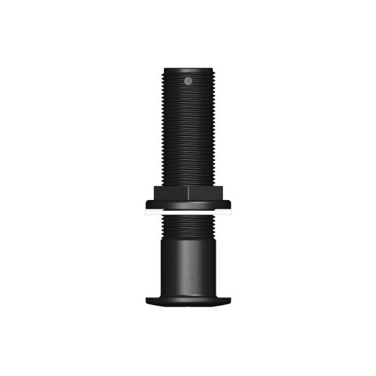 Passe-coque long fileté noir BSP Trudesign | Passe-coque, évent pour bateau à voile ou bateau moteur | 1"