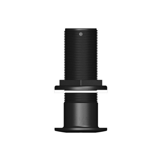 Passe-coque long fileté noir BSP Trudesign | Passe-coque, évent pour bateau à voile ou bateau moteur | 1"1/2
