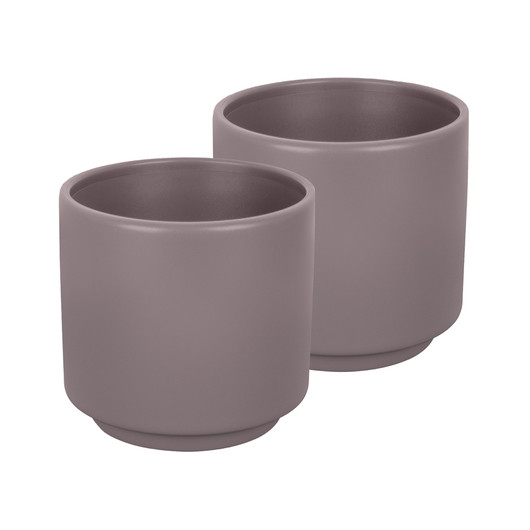Lot de 2 tasses expresso - Vaisselle en mélamine - rose
