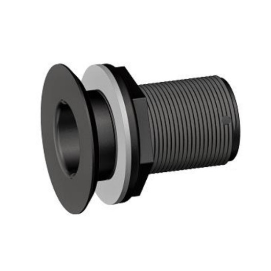 Passe-coque fluh fileté noir BSP Trudesign | Passe-coque voilier, bateau à moteur | Visuel