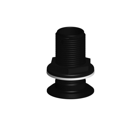 Passe-coque fluh fileté noir BSP Trudesign | Passe-coque voilier, bateau à moteur | 1"