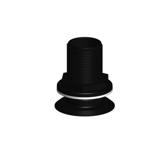 Passe-coque fluh fileté noir BSP Trudesign | Passe-coque voilier, bateau à moteur | 1"1/2