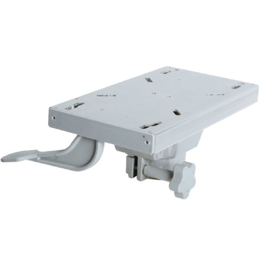 Pied + platine télescopique anodisé - accessoire pour siège de pilotage - fonctionnel