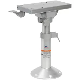 Pied + platine télescopique anodisé - accessoire pour siège de pilotage - visuel