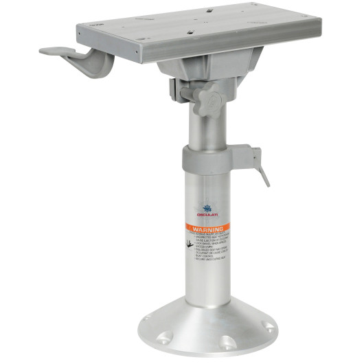 Pied + platine télescopique anodisé - accessoire pour siège de pilotage - visuel