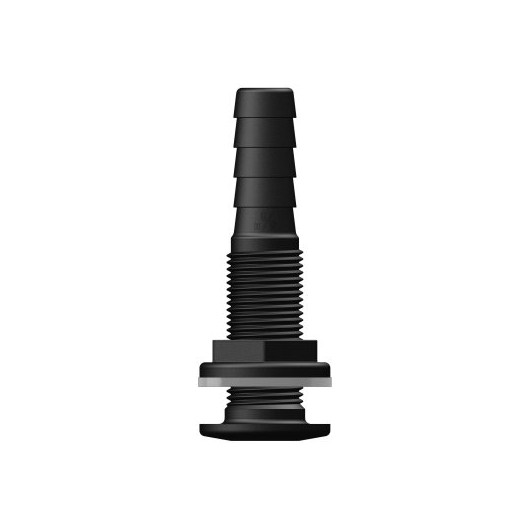 Passe-coque cannelé noir Trudesign | Passe-coque, évent & passe-cloison de bateau à voile ou moteur | 16 mm 1/2"