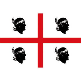 Pavillon Trem de la Sardaigne | Drapeau de courtoisie en bateau