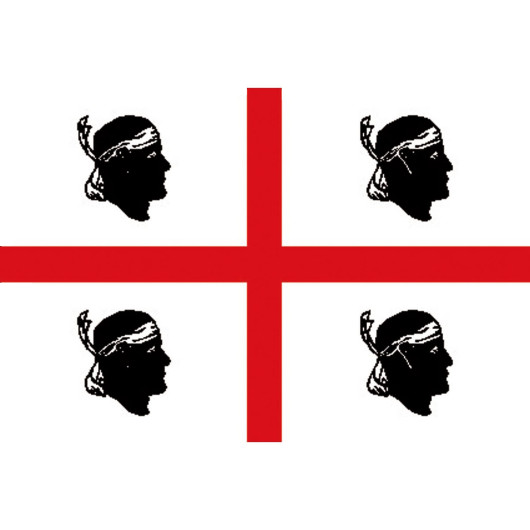 Pavillon Trem de la Sardaigne | Drapeau de courtoisie en bateau