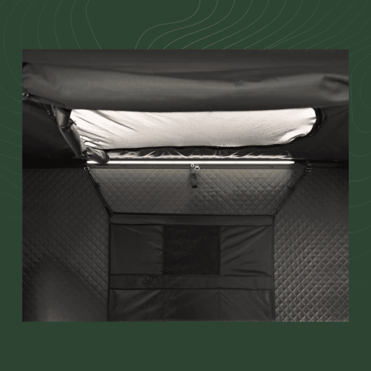 Tente de toit pour 4 personnes Expedition XL de Go Overland | Tente de toit pour van aménagé, voiture | éclairage LED