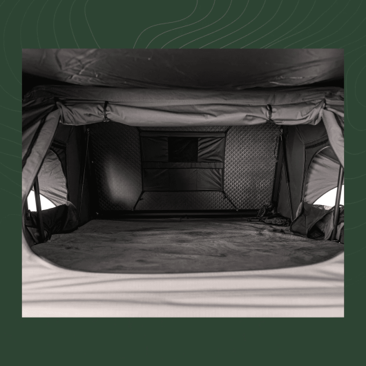 Tente de toit pour 4 personnes Expedition XL de Go Overland | Tente de toit pour van aménagé, voiture | intérieur
