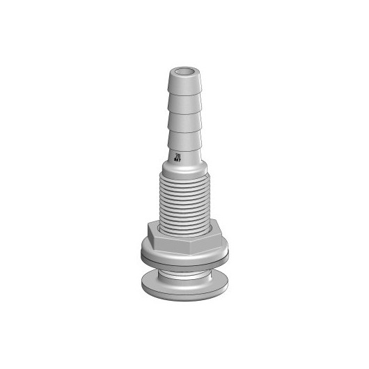 Passe-coque cannelé blanc Trudesign| Passe-coque, évent pour bateau de plaisance à voile ou à moteur | 13 mm 1/2 "