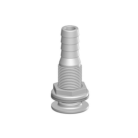 Passe-coque cannelé blanc Trudesign| Passe-coque, évent pour bateau de plaisance à voile ou à moteur | 19 mm 3/4"