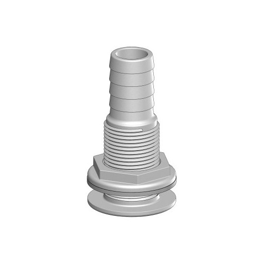 Passe-coque cannelé blanc Trudesign| Passe-coque, évent pour bateau de plaisance à voile ou à moteur | 25 mm 1"