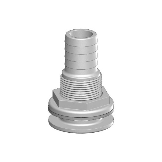 Passe-coque cannelé blanc Trudesign| Passe-coque, évent pour bateau de plaisance à voile ou à moteur | 32 mm 1"1/4