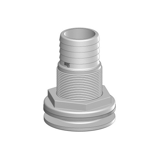Passe-coque cannelé blanc Trudesign| Passe-coque, évent pour bateau de plaisance à voile ou à moteur | 50 mm 2"