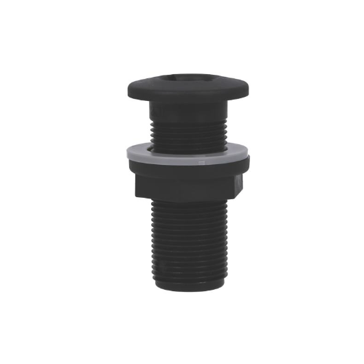 Passe-coque fileté noir BSP Trudesign | Passe-coque, évent & passe-cloison de bateau de plaisance | 3/4"