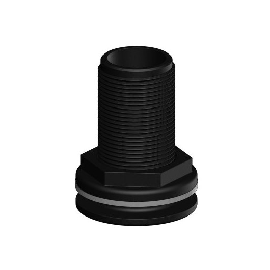 Passe-coque fileté noir BSP Trudesign | Passe-coque, évent & passe-cloison de bateau de plaisance | 1"1/4