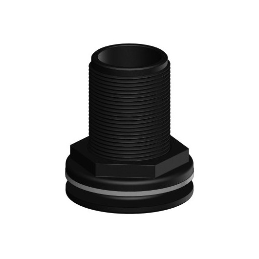 Passe-coque fileté noir BSP Trudesign | Passe-coque, évent & passe-cloison de bateau de plaisance | 1"1/2