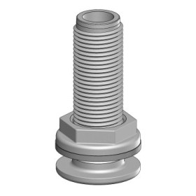 Passe-coque fileté blanc BSP Trudesign | Passe-coque, évent pour bateau à voile, moteur de croisière | 1/2"