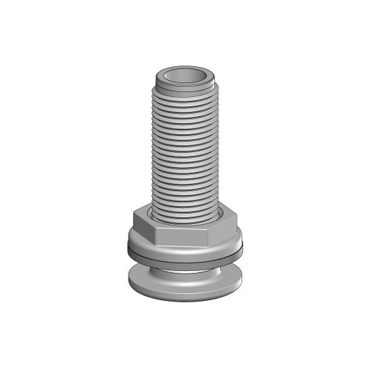 Passe-coque fileté blanc BSP Trudesign | Passe-coque, évent pour bateau à voile, moteur de croisière | 1/2"