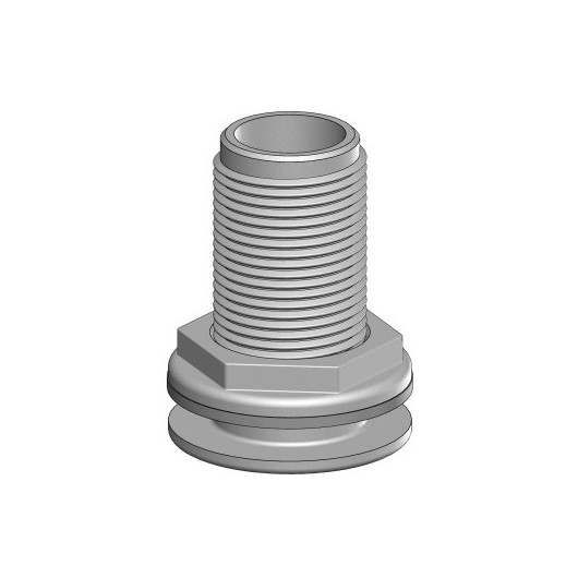 Passe-coque fileté blanc BSP Trudesign | Passe-coque, évent pour bateau à voile, moteur de croisière | 1"
