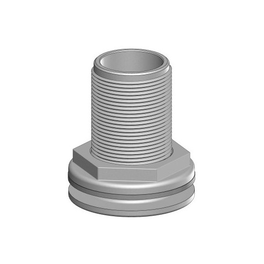 Passe-coque fileté blanc BSP Trudesign | Passe-coque, évent pour bateau à voile, moteur de croisière | 1"1/4