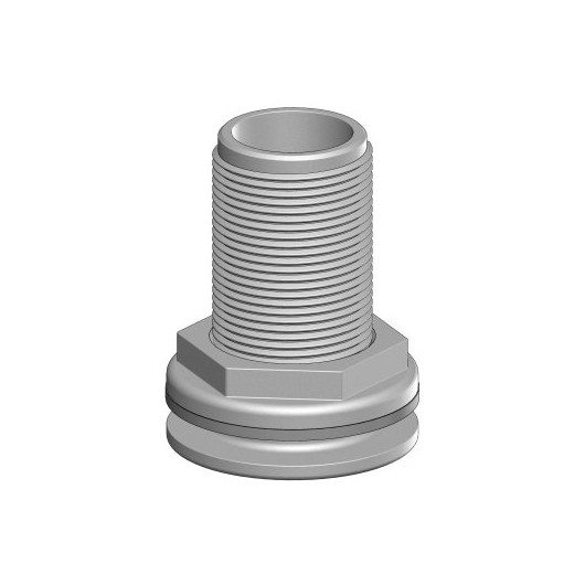 Passe-coque fileté blanc BSP Trudesign | Passe-coque, évent pour bateau à voile, moteur de croisière | 1"1/2