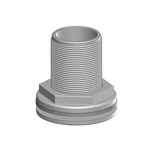 Passe-coque fileté blanc BSP Trudesign | Passe-coque, évent pour bateau à voile, moteur de croisière | 2"