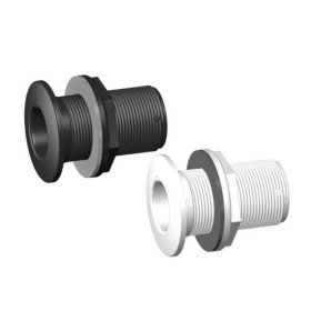 Passe-coque fileté blanc BSP Trudesign | Passe-coque, évent pour bateau à voile, moteur de croisière | 1/2"