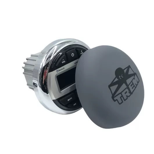 Capot de radio Trem T-Sound ronde | Protection en PVC pour radio 12 V de bateau ou véhicule aménagé | Sur la radio