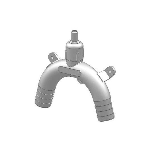 Coude anti-siphon MM Blanc Trudesign | Accessoire WC de bateau à moteur ou voilier de croisière | Schéma