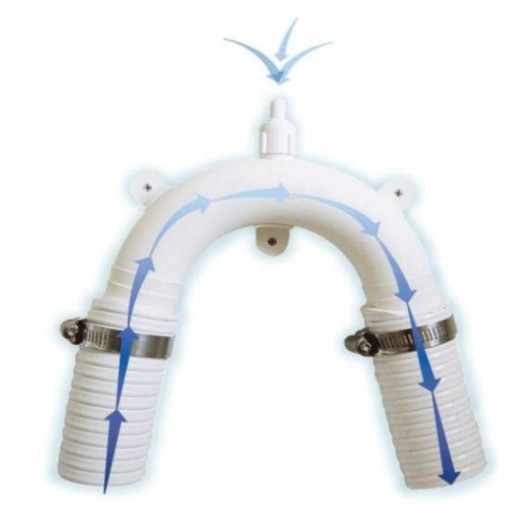 TRUDESIGN Coude anti-siphon MM blanc