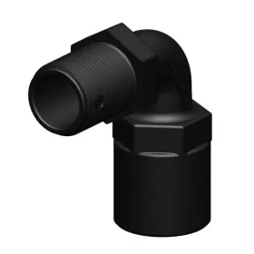 Coude 90° FM fileté BSP noir Trudesign | Embout plomberie, raccord & accessoire réservoir bateau van | 3/4"