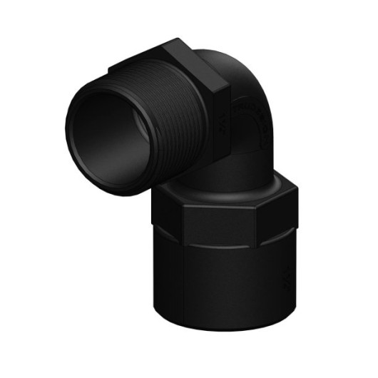 Coude 90° FM fileté BSP noir Trudesign | Embout plomberie, raccord & accessoire réservoir bateau van | 1"1/4