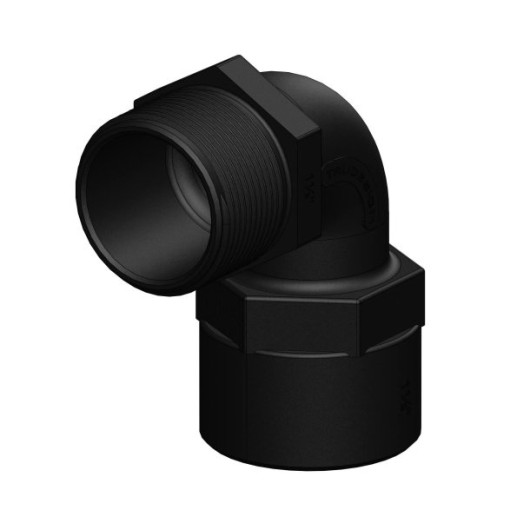 Coude 90° FM fileté BSP noir Trudesign | Embout plomberie, raccord & accessoire réservoir bateau van | 1"1/2