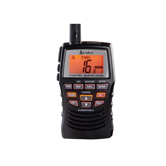 VHF Portable Cobra Marine MRHH150 | VHF usage plaisance et loisirs | Vue de face