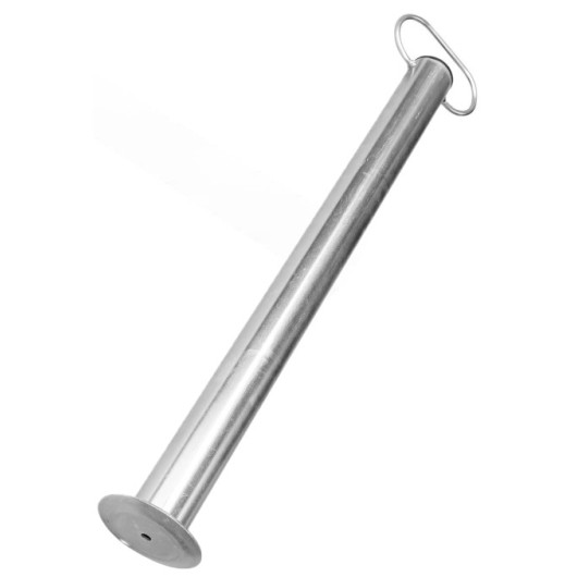 Béquille ø 48 WINTERHOFF pour remorque de bateau et pour caravane vue dessous et côté.