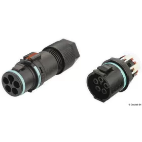 THS.389.M4E  0.25 à 1.5 mm² 4/5 poles Techno| Prise rallonge 12V bateau camping-car H2R Equipements | avec capuchon