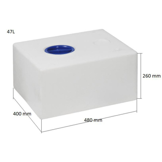 Réservoir d'eau potable rigide de 45 L Osculati | cuve pour van aménagé et bateau | dimensions