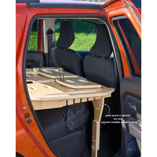 Kit aménagement voiture avec camping-box, matelas TCHAO TCHAO | Couchette pour voiture idéale road trip | Sommier