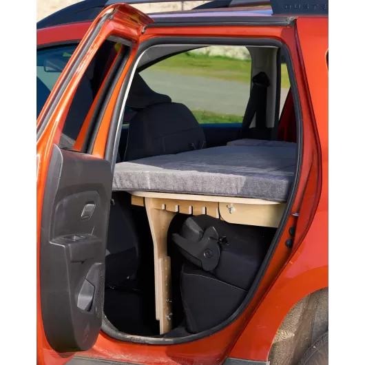 Kit aménagement voiture avec camping-box, matelas TCHAO TCHAO | Couchette pour voiture idéal road trip