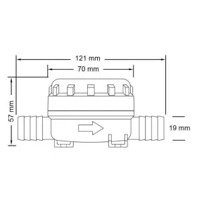 Filtre en ligne 13 mm Jabsco| Filtre de pompe & vase d'expansion bateau camping-car | Mailles fines