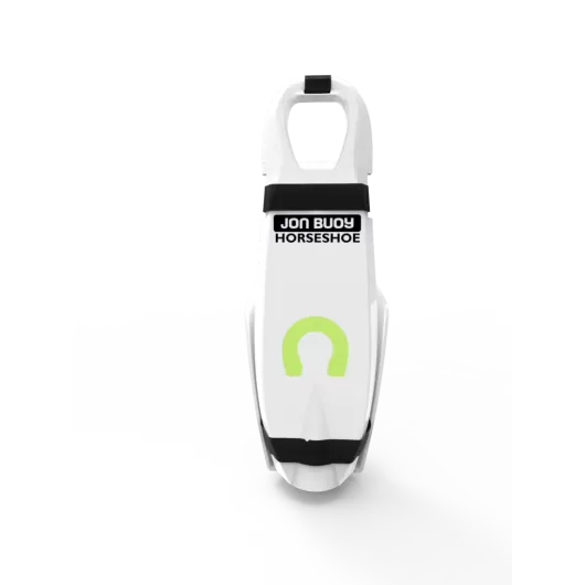 Bouée Fer à Cheval Jon Buoy en container | Bouée FAC gonflable jaune | Container blanc