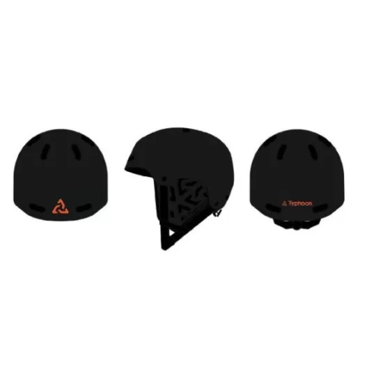 Casque Performance nautique noir Typhoon | Accessoire & protection de sports et activités nautiques | 3 cotés