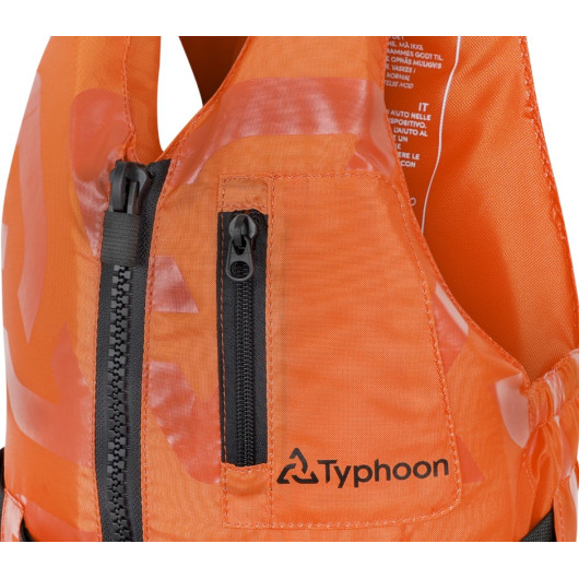 Gilet Hudson 50N orange Typhoon | Brassière & gilet mousse pour sport nautique canoë-kayak paddle | poche zippée IKK