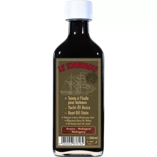 Huile à teinter pour bois Le Tonkinois 250 ml | Teinte acajou