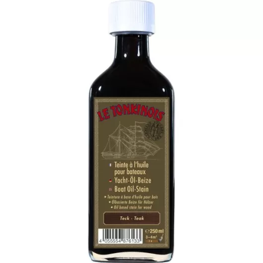 Huile à teinter pour bois Le Tonkinois 250 ml | Teinte teck