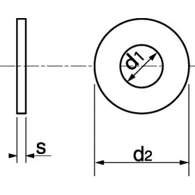 Rondelle plate inox A4 Marinox moyenne pour bateau ou camping-car | Visserie marine acier inoxydable